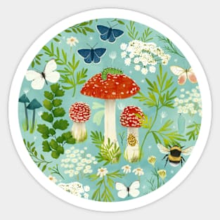 In my garden (soft blue) Sticker